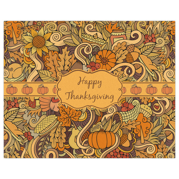 Thanksgiving Indoor / Outdoor Rug - 8'x10' - Front Flat
