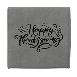 Thanksgiving Jewelry Gift Box - Engraved Leather Lid