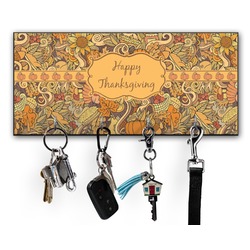 Thanksgiving Key Hanger w/ 4 Hooks w/ Name or Text
