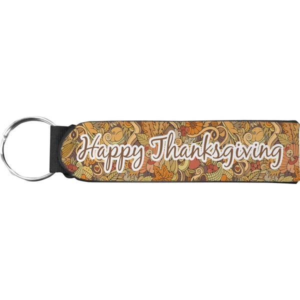 Custom Thanksgiving Neoprene Keychain Fob (Personalized)