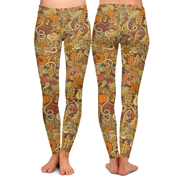 Thanksgiving Ladies Leggings - Front and Back