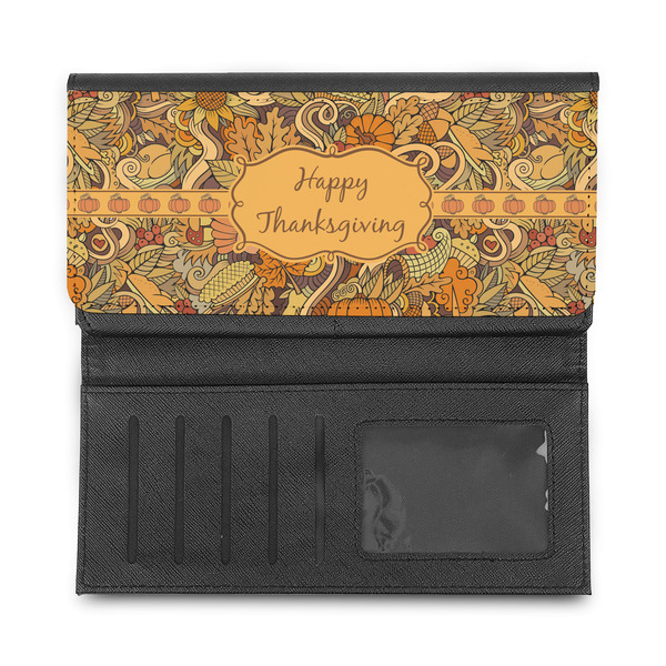 Thanksgiving Ladies Wallet - Half Way Open
