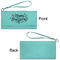 Thanksgiving Ladies Wallets - Faux Leather - Teal - Front & Back View