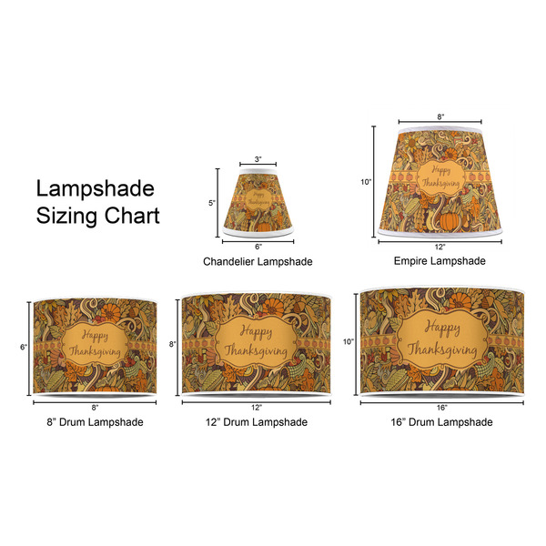 Thanksgiving Lampshade Sizing Chart