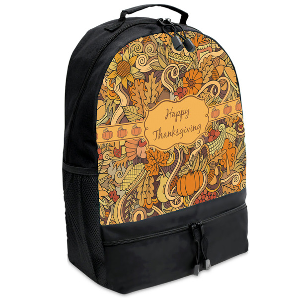 Custom Thanksgiving Backpacks - Black