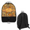 Thanksgiving Large Backpack - Black - Front & Back View