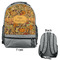 Thanksgiving Large Backpack - Gray - Front & Back View