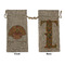 Thanksgiving Large Burlap Gift Bag - Front & Back