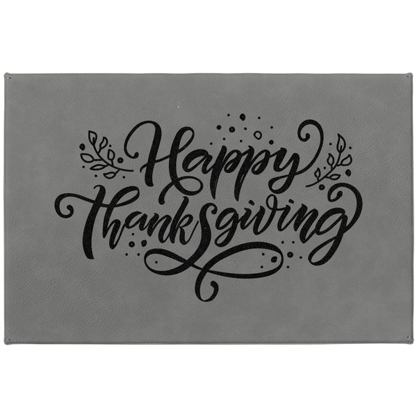 Thanksgiving Large Engraved Gift Box with Leather Lid - Approval