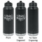 Thanksgiving Laser Engraved Water Bottles - 2 Styles - Front & Back View
