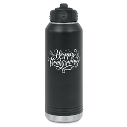 Thanksgiving Water Bottle - Laser Engraved - Front