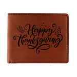 Thanksgiving Leatherette Bifold Wallet - Double Sided