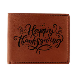Thanksgiving Leatherette Bifold Wallet - Double Sided