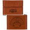 Thanksgiving Leather Business Card Holder - Front Back