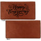Thanksgiving Leather Checkbook Holder Front and Back Single Sided - Apvl