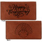 Thanksgiving Leather Checkbook Holder Front and Back