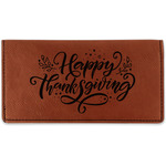 Thanksgiving Leatherette Checkbook Holder - Double Sided