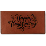 Thanksgiving Leatherette Checkbook Holder - Single Sided