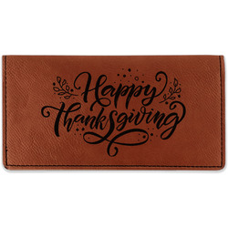 Thanksgiving Leatherette Checkbook Holder (Personalized)