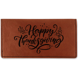 Thanksgiving Leatherette Checkbook Holder