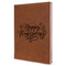 Thanksgiving Leather Sketchbook - Large - Double Sided - Angled View