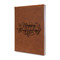 Thanksgiving Leather Sketchbook - Small - Double Sided - Angled View