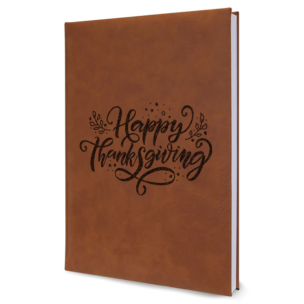 Custom Thanksgiving Leatherette Journal - Large - Single Sided