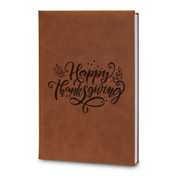 Custom Thanksgiving Leatherette Journal - Large - Double Sided