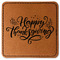Thanksgiving Faux Leather Iron On Patch - Square