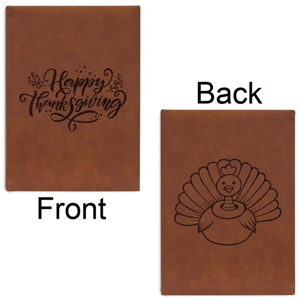 Thanksgiving Leatherette Sketchbooks - Large - Double Sided - Front & Back View
