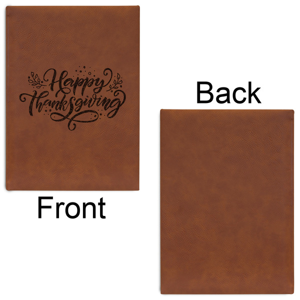 Thanksgiving Leatherette Sketchbooks - Large - Single Sided - Front & Back View