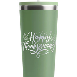 Thanksgiving RTIC Everyday Tumbler with Straw - 28oz - Light Green - Double-Sided