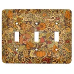 Thanksgiving Light Switch Cover (3 Toggle Plate)