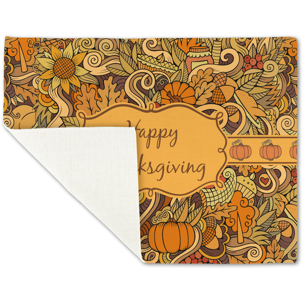 Thanksgiving Linen Placemat - Folded Corner (single side)