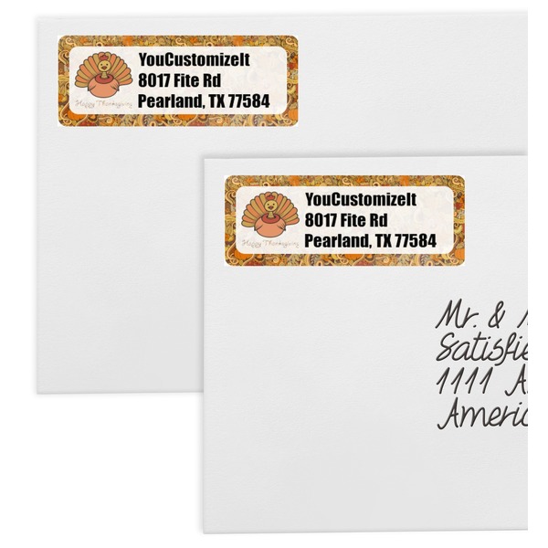 Thanksgiving Mailing Labels - Double Stack Close Up