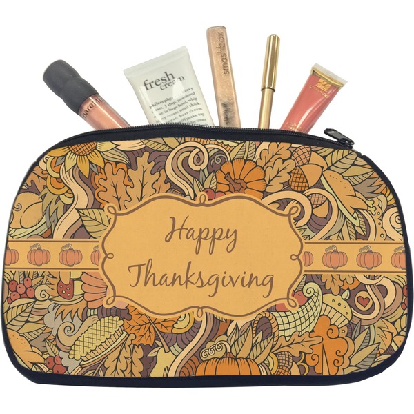 Custom Thanksgiving Makeup / Cosmetic Bag - Medium (Personalized)