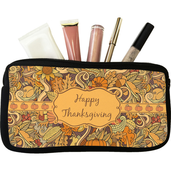 Custom Thanksgiving Makeup / Cosmetic Bag - Small (Personalized)