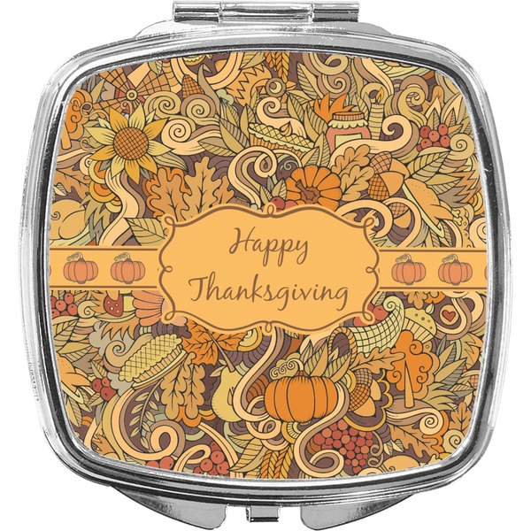 Custom Thanksgiving Compact Makeup Mirror (Personalized)