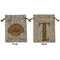 Thanksgiving Medium Burlap Gift Bag - Front & Back