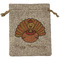 Thanksgiving Medium Burlap Gift Bag - Front