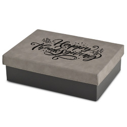 Thanksgiving Gift Boxes w/ Engraved Leather Lid