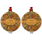 Thanksgiving Metal Ball Ornament - Front and Back