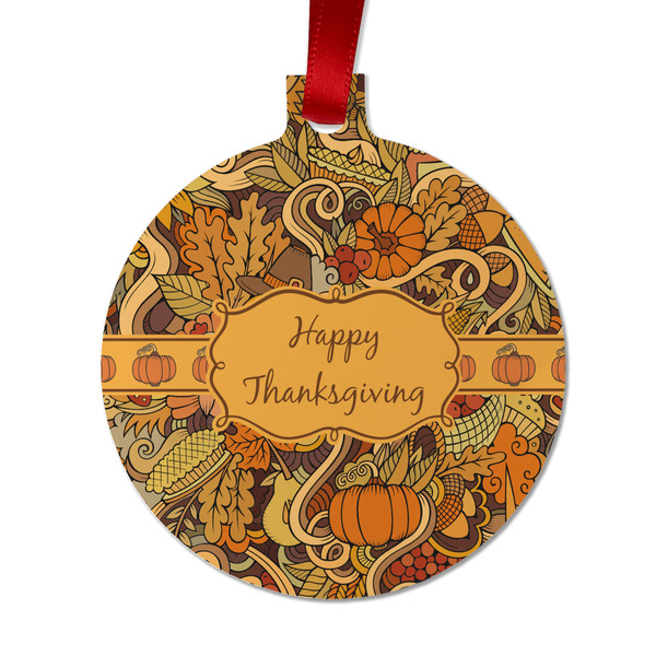 Custom Thanksgiving Metal Ball Ornament - Double Sided
