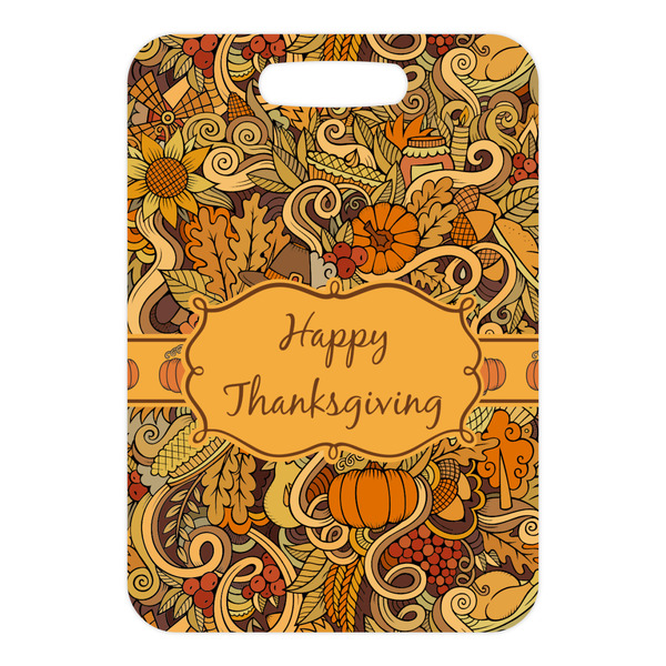 Thanksgiving Metal Luggage Tag - Front Without Strap