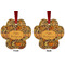 Thanksgiving Metal Paw Ornament - Front and Back