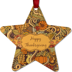 Thanksgiving Metal Star Ornament - Double Sided