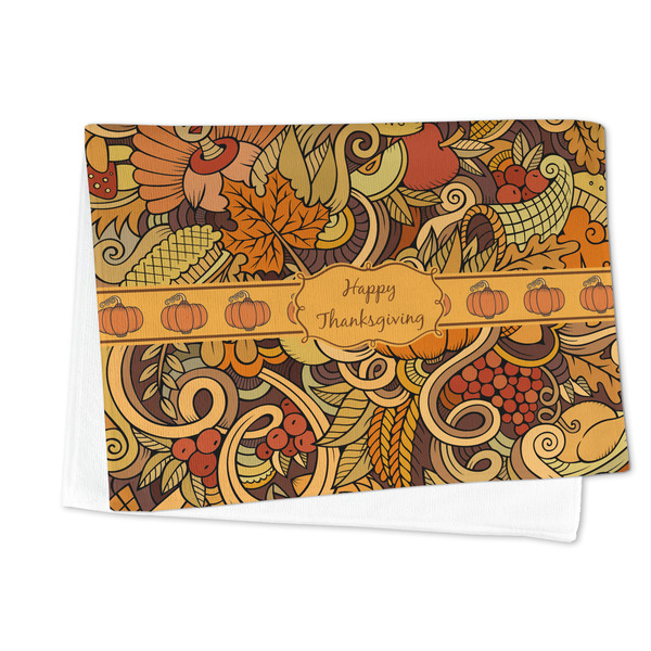 Thanksgiving Microfiber Dish Towel - FOLDED HALF