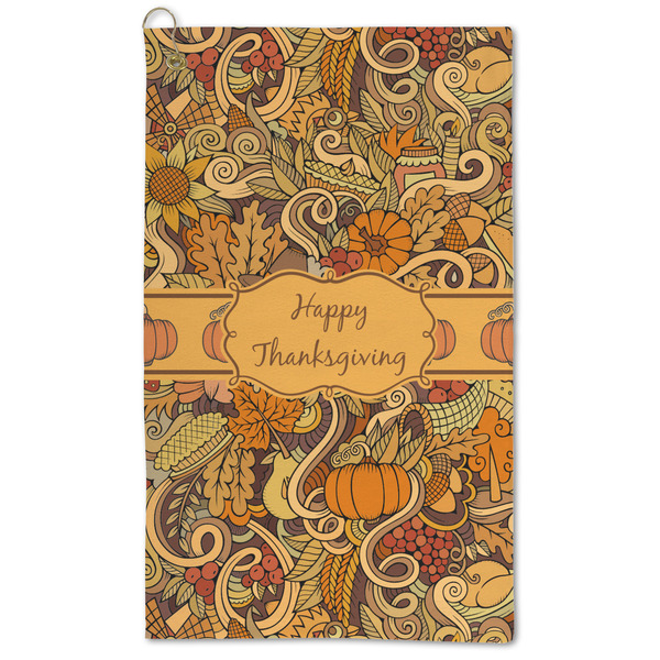 Custom Thanksgiving Microfiber Golf Towel - Large