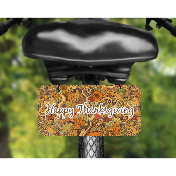 Thanksgiving Mini License Plate on Bicycle - LIFESTYLE Two holes