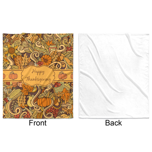 Thanksgiving Minky Blanket - 50"x60" - Single Sided - Front & Back